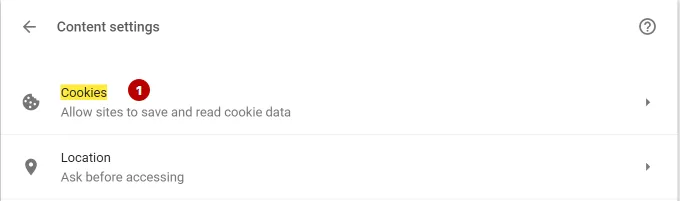 Cookies in Google Chrome
