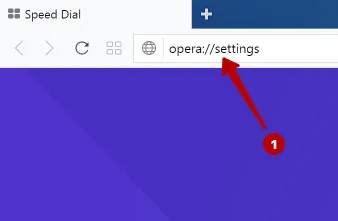 Settings Opera
