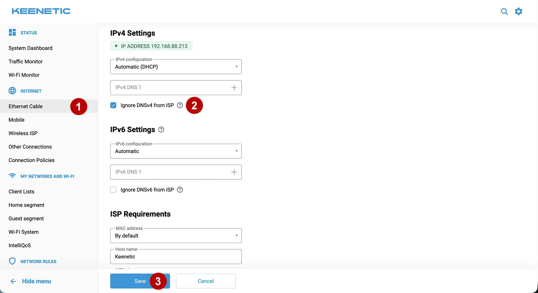 Disable DNS leaks for AmneziaWG on Keenetic router