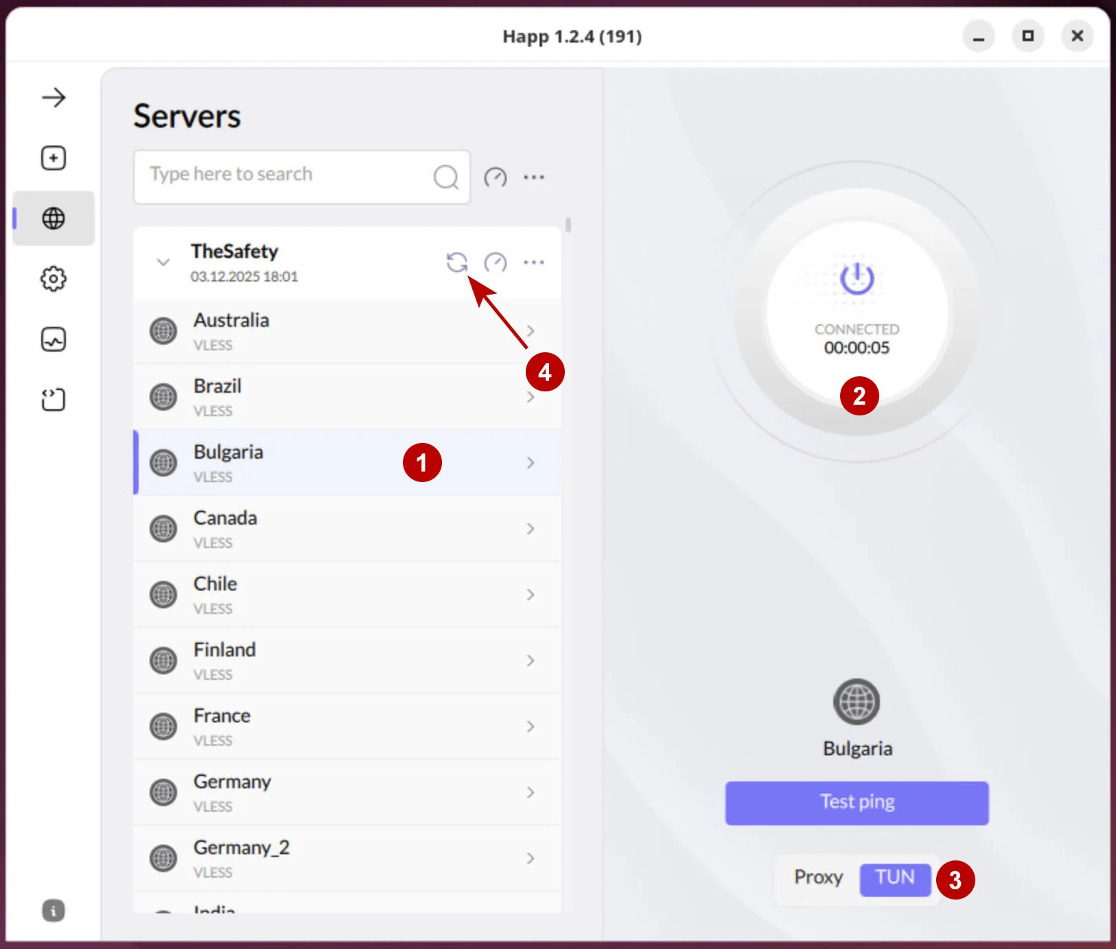 Connecting to xVPN in Happ on Ubuntu