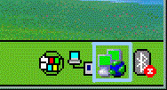 Green icon in the system tray